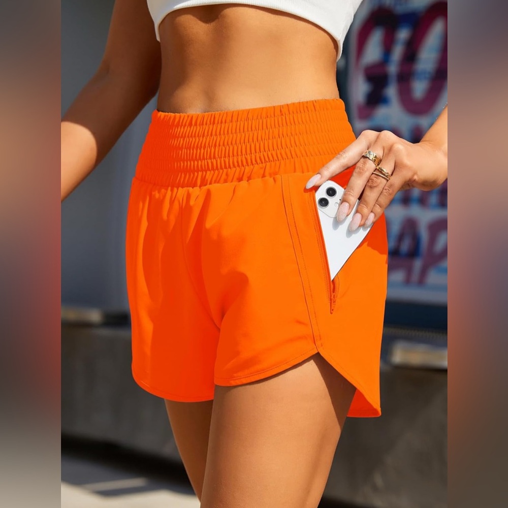 Women's Orange Athletic Shorts Sz XL 
* Brand New with Tags *